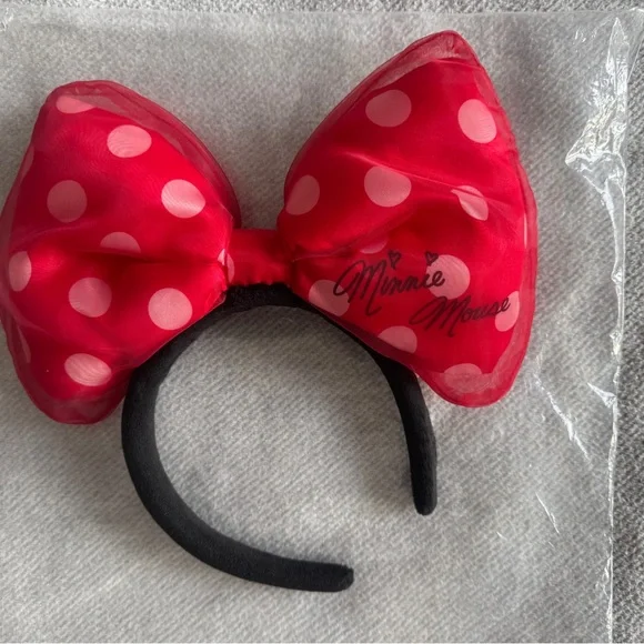 Disney Minnie Mouse Red Polka Dot Headband - Picture 1 of 5